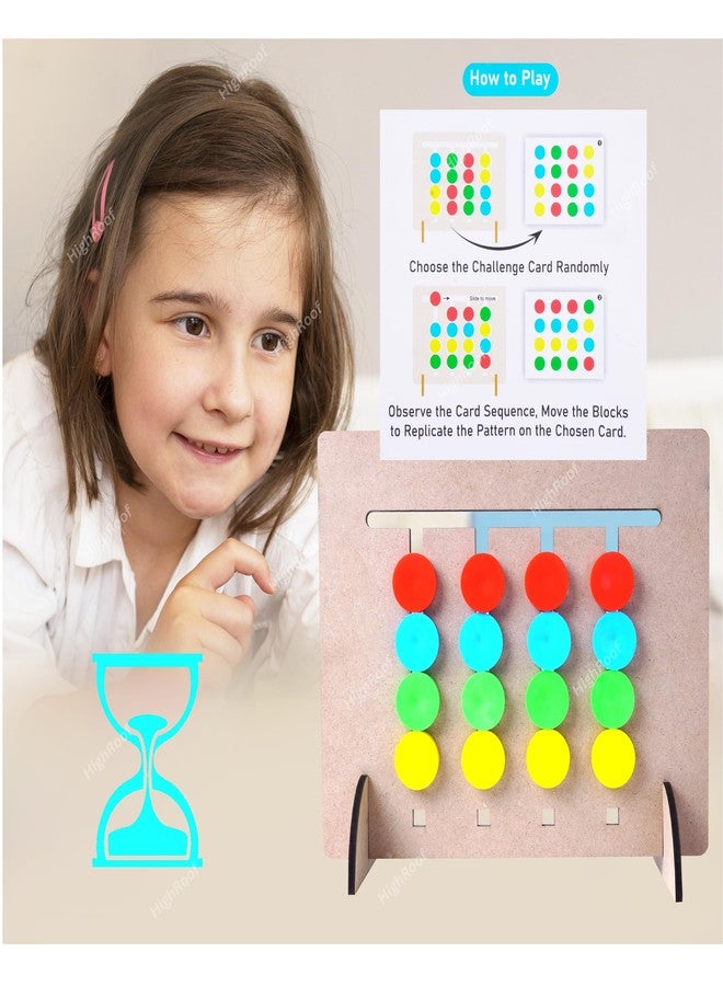 HighRoof Wooden Montessori Slide Puzzle Hand Eye Coordination and Early Development Brain Activity Game for Kids - Image 4
